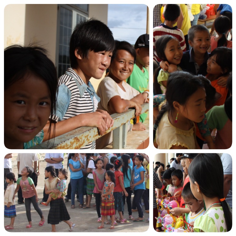 Những nét mặt háo hức của trẻ em khi nhận quà, trung thu năm nay đã khác với năm trước.